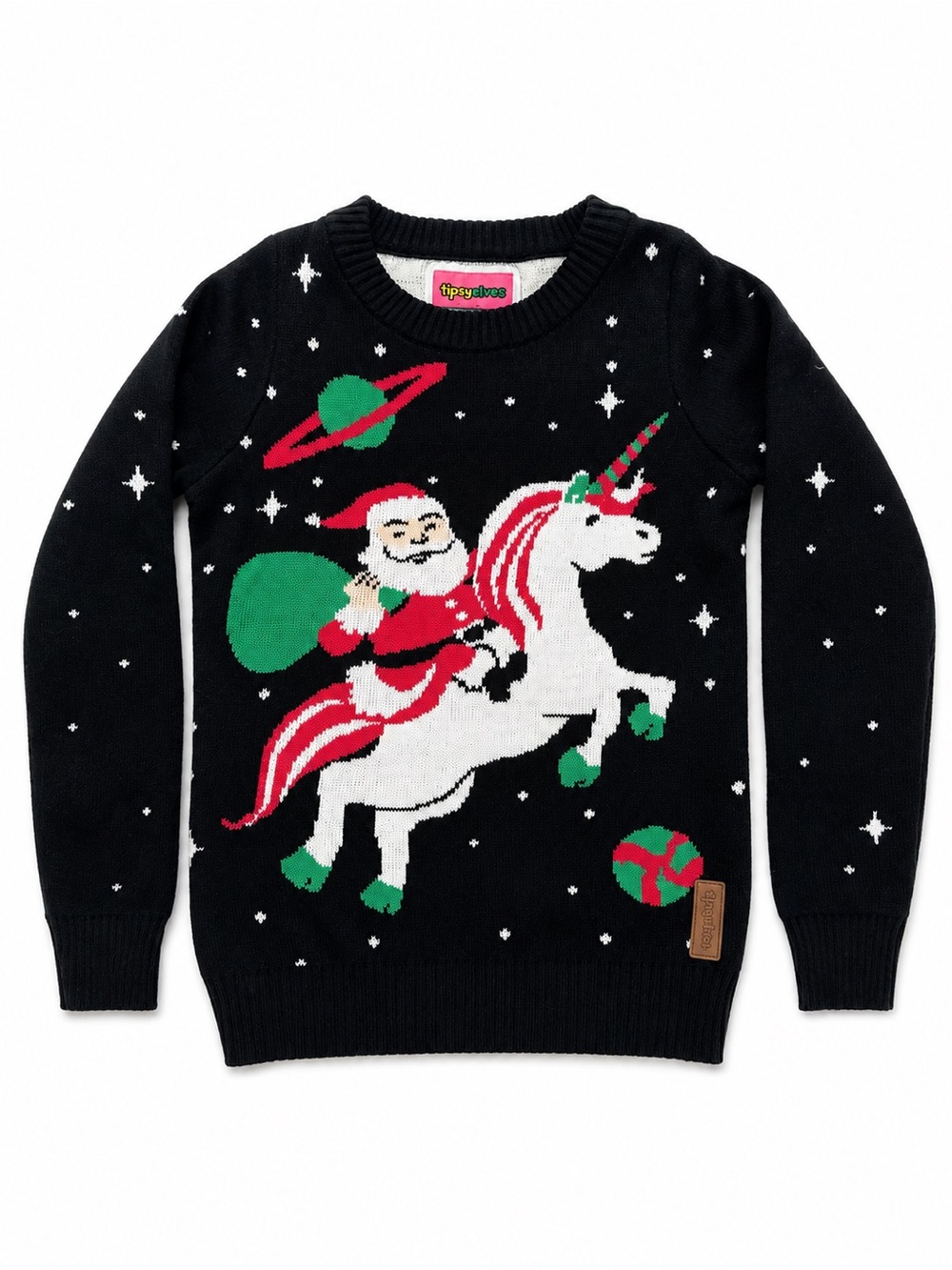 Tipsy Elves Women's XS Santa Unicorn Ugly Christmas Sweater Holiday Party